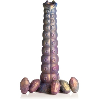 Image 1 of Creature Cocks Deep Invader Tentacle Ovipositor Silicone Dildo with Eggs