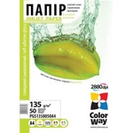 ColorWay Фотохартия COLORWAY, гланцова, самозалепваща, 135 - 80 g/m2, A4, 50 листа PGS1358050A4 (PGS1358050A4)