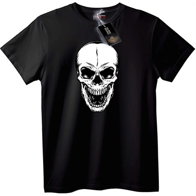 NOONEBRAND Тениска с черепен дизайн - L, Black
