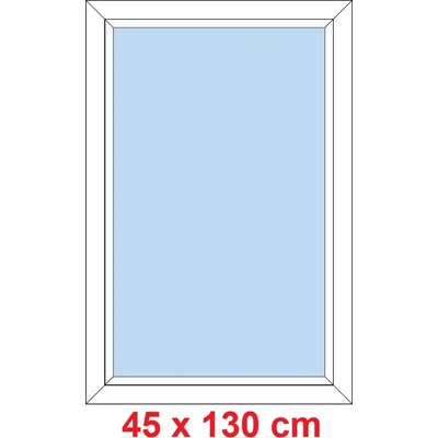 Soft Plastové okno 45x130 cm, FIX neotevíravé, Antracit struktura/bílá