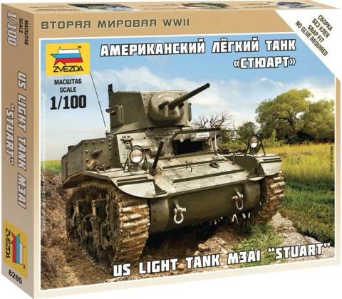 Zvezda M3A1 Stuart 1:100