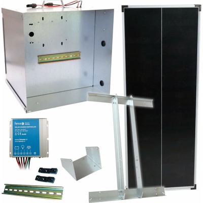 Basic sada solárného ohradníka - Kompletná prenosná schránka + konzola a solární panel 100 W