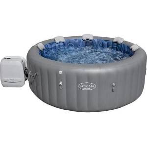 Bestway Надуваемо джакузи Lay-Z-Spa® 2.16m x 80cm Santorini Smart Luxe Hydrojet Pro 7 Grey 60075