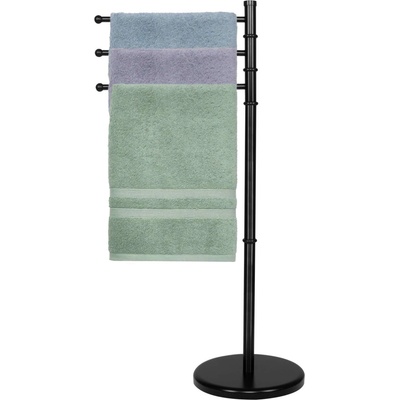 Springos Метален държач за кърпи Springos с въртящи се рамена 86x26x32cm - черен (SPRI-TS0005)