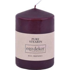 Ego dekor Виненочервена свещ Връх, време на горене 25 ч. Eco - Eco candles by Ego dekor (ZBC-3771018)