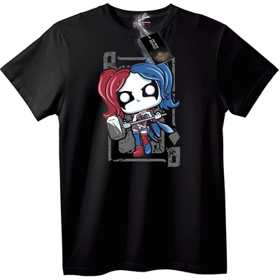 NOONEBRAND Harley Quinn Chibi Тениска - 7XL, Black