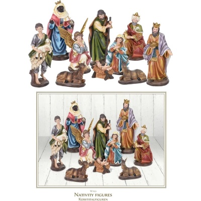 Ambiance Комплект коледни фигури Рождество Христово, 10 части (439785)