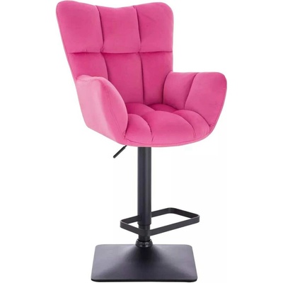 LuxuryForm Design Aurora Velur na čiernej hranatej podstave tmavo ružové