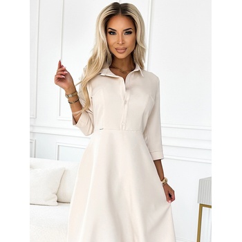 Numoco Плавна рокля с колан - бежова Numoco SANDY numoco | Bezhov | ЖЕНИ | S