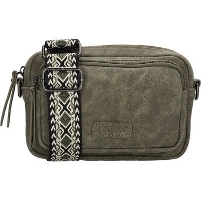 Beagles dámská crossbody kabelka Malaga s dekorativním popruhem olivová