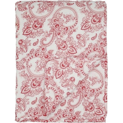 Bílo-růžový prošívaný přehoz s květy Paisley Aix Quilt - 130*180 cm - Chic Antique