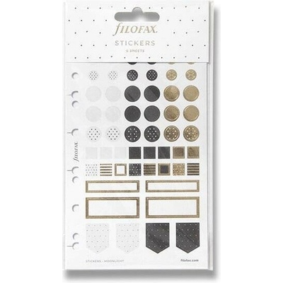 Filofax Samolepky Multi Moonlight náplň osobních A5 diářů 6 listů