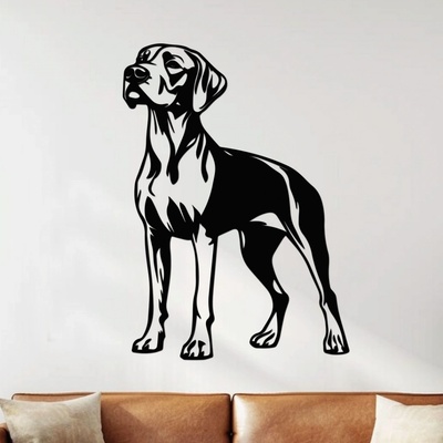 dřevo života Dřevěný obraz Anglický Pointer Rozměry (cm): 43x60, Zvolte barvu dekoru: Černá
