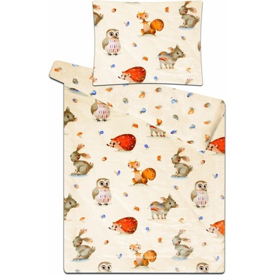 SLEEPWELL obliečky Zvieratká v lese Mikroplyš 70x90 140x200