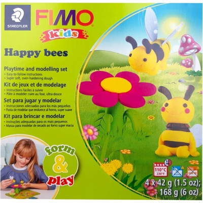 FIMO Комплект глина Staedtler Fimo Kids, 4x42g, Happy Bees (23850-А-HAPPY BEES)