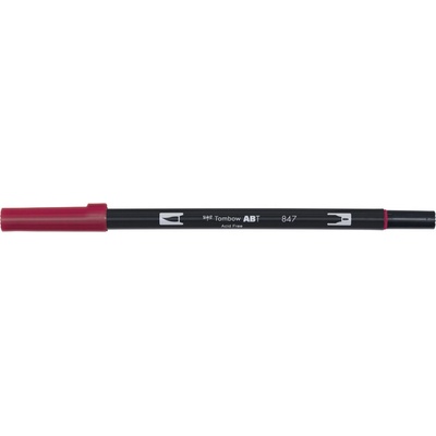 Oboustranný štětcový fix Tombow ABT DUAL - červená Barva: 847 - Crimson