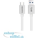 USB káble Adata ACA3AL-100CM-CSV USB Typ C - USB 3.1 5Gb/s, 1m, stříbrný