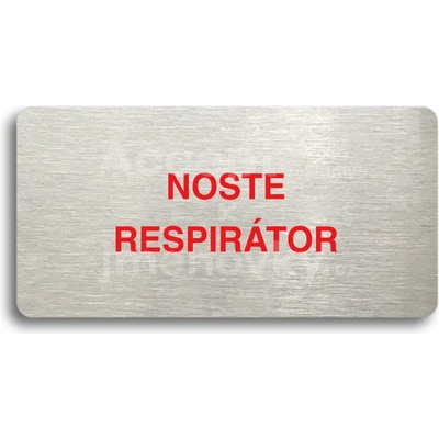 ACCEPT Piktogram NOSTE RESPIRÁTOR - stříbrná tabulka - barevný tisk bez rámečku