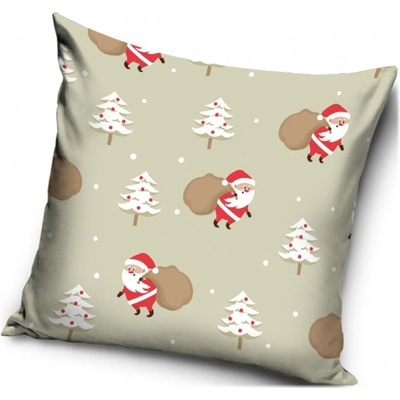 Carbotex Vianočný vankúš s motívom HoHoHo Santo 40x40