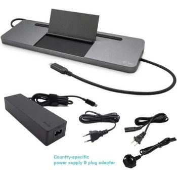 i-Tec USB-C Metal Ergonomic 4K 3x Display Docking Station, PD 85W + Universal Charger 100W C31FLATPRO100