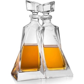 Crystalite Bohemia Sklenená fľaša na whisky LOVERS 2 x 0,5 l