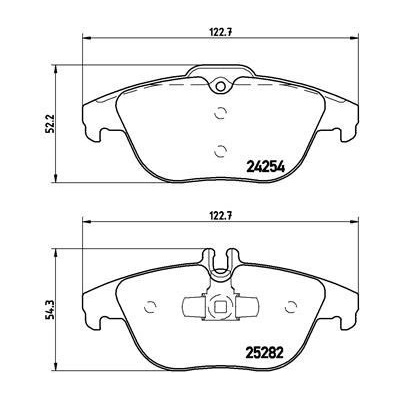 BREMBO Sada brzdových platničiek P50 104