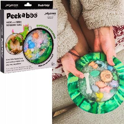 Jellystone Designs Senzorický disk Peekaboo Dinosaur