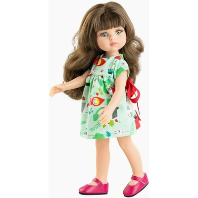 Paola Reina Španělská Carol v zelených šatech s obrázky Las Amigas 32 cm