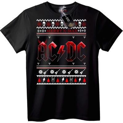 NOONEBRAND Тениска AC/DC Весела Коледа - XS, Black