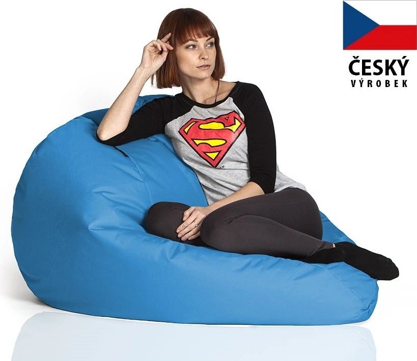 CrazyShop sedací vak Hruška Mega modrá
