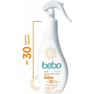 Bebo слънцезащитна емулсия фамилия SPF 30 - 300 мл