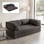 TopMebel Тапициран троен диван-легло TopMebel в антрацит цвят 190x95x75cm