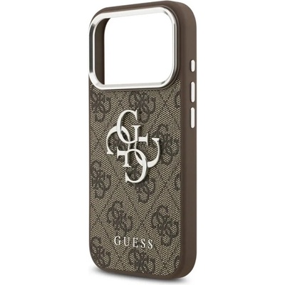 CG Mobile iPhone 17 Pro GUESS 4G BIG CLASSIC LOGO Силиконов удароустойчив заден капак с кожен ефект за iPhone 17 Pro GUESS 4G BIG CLASSIC LOGO Силиконов удароустойчив заден капак с кожен ефект GUHCP17LP4G4SMCW (GUHCP17LP4G4SMCW)