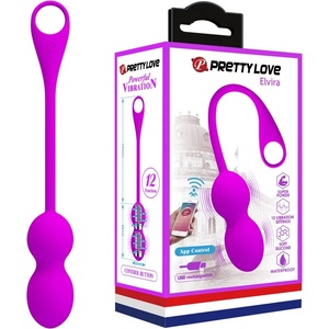  Вагинални топчета, смартфон контрол - Prett Love Elvira Purple I (DEBRA01276)