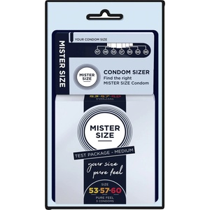 MISTER SIZE - тестов пакет презервативи с пенис мерител - 3 броя - lovesexshop