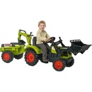FALK Šliapací traktor 2070Y Claas Arion 430 s nakladačom rýpadlom a vlečkou