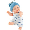 Paola Reina Realistická chlapeček Teo v modré čepici Los Peques 21 cm