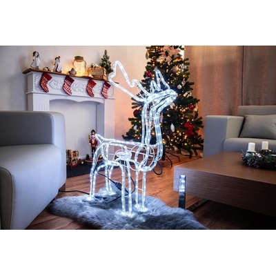 MagicHome vánoční dekorace sob 216 LED studená bílá s otočnou hlavou 230V 50 Hz venkovní 64,50x44,50x84 cm