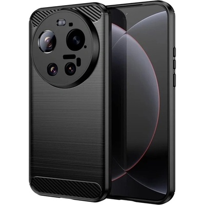 Gigapack Xiaomi 17 Ultra GIGAPACK Силиконов протектор за телефон, устойчив на удар, карбонов модел, ЧЕРЕН (GP-182569)
