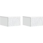 vidaXL Стенен страничен масичка 2 бр. Бяло 34, 5 x 33 x 20 см (898766)