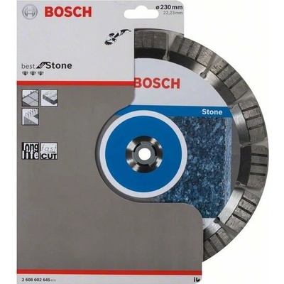 BOSCH Diamantový dělicí kotouč best for stone 230 x 22,23 x 2,4 x 15 mm
