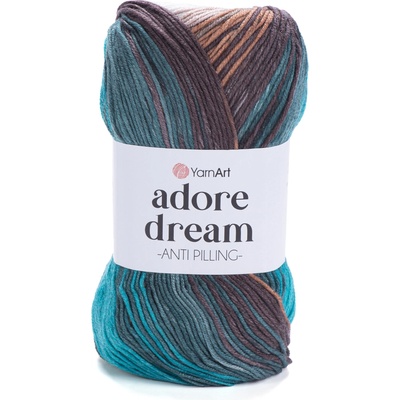 Yarn Art Adore Dream 1055 hnědá, béžová, petrol
