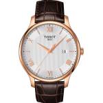 Tissot Мъжки часовник Tissot Tradition 063.610. 36.038. 00, Кафяв / Златен (TIS063.610.36.038.00) Часовници