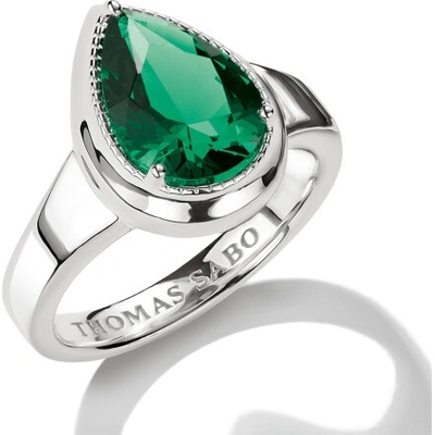Thomas Sabo prsteň Green Teardrop Stone TR2522 699 6