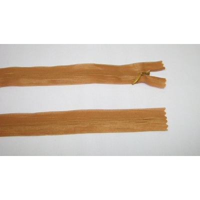 Zips krytý 3mm okrová nedeliteľný 55cm dederon