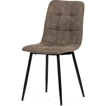 Autronic CT-281 BR3 hnědá látka nohy černý kov