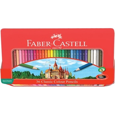 Faber-Castell Цветни моливи faber-castell шестоъгълна метална кутия 36 броя 115886 (115886)