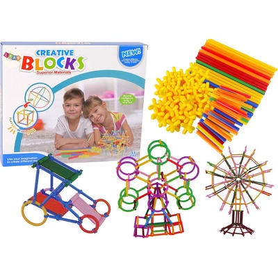 mamido Stavební kostky Tyčinky Brčka