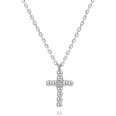 Beneto Strieborný náhrdelník s krížikom AGS1226 / 47