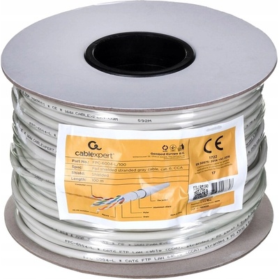 Gembird FPC-6004-L/100 LAN, CAT6, FTP, CCA vodiče, 100m, šedý